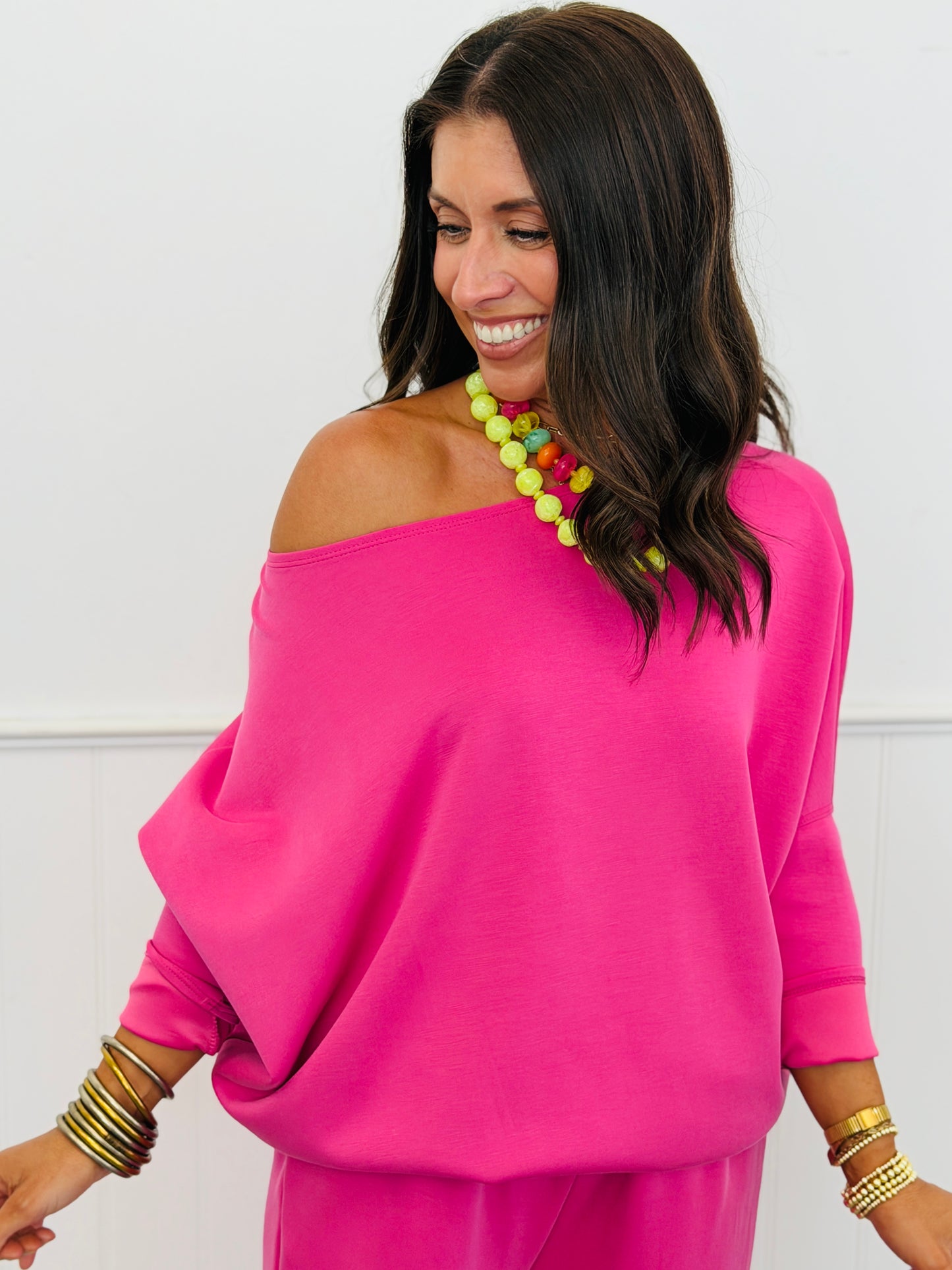 Boatneck Scuba Modal Tunic Top Remix (Reg.) - 2 Colors