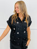 Crystal Studded Button Up Blouse (Reg.) - 3 Colors