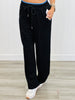 Black Contrast Waist Sweatpants (Reg & Plus)