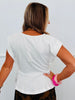 Draped Peplum Blouse (Reg & Plus) - 2 Colors