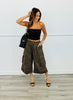 Leopard Print Cargo Culottes (Reg & Plus)