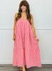 Red/Navy Bow Tie Gingham Tiered Maxi Dress (Reg.)