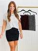 Rhinestone Slip On Mini Skirt (Reg. and Plus) - 3 Colors