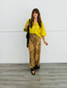 Chartreuse Relaxed Fit Blouse (Reg. and Plus)