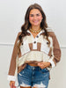 Oversized Striped Raw Edge Top (Reg.)-2 Colors
