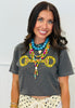 Leopard Horse Bit Graphic Tee (Reg. and Plus)