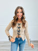 Lace Up Ribbon Sweater Top (Reg)-3 Colors