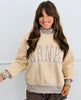 Latte Vintage Thanks Gingham Trim Sweatshirt (Reg.)