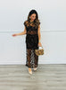 Dark Brown Sequin Midi Skirt (Reg.)