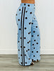 Peri Blue Polka Dot Side Striped Pants (Reg.)