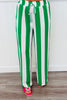 Green/White Stripe Top & Pants Set (Reg & Plus)