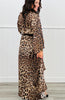 Leopard High Low Wrap Midi Dress (Reg & Plus)
