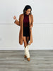 Suede Open Front Duster Coat (Reg)-2 Colors