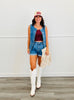 Button Down Sleeveless Denim Top (Reg.)