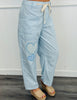 Washed Baby Blue Striped Pants (Reg. and Plus)