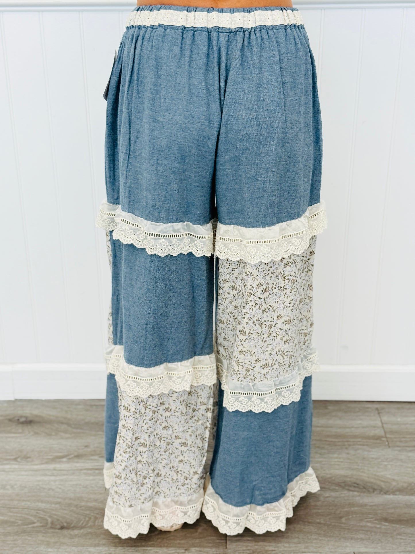 POL Denim Embroidered Patchwork Boho Pants (Reg.)