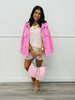 Pink Striped Sleeveless Top & Shorts Set (Reg.)