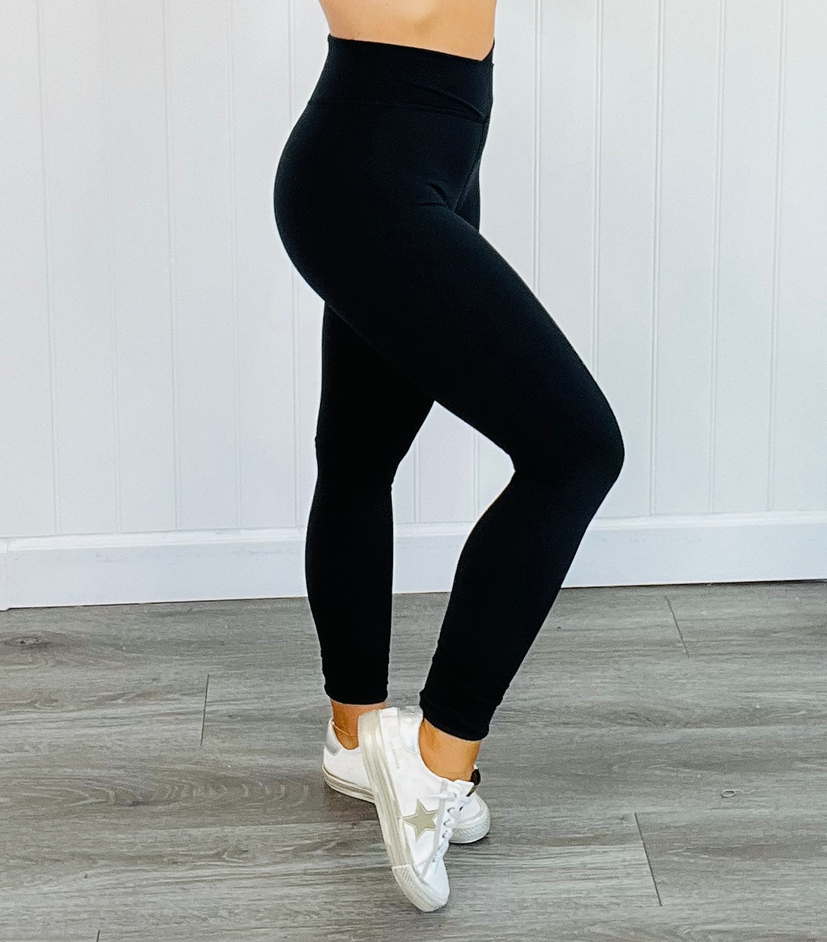 Black Venice Crossover Core Leggings (Reg)