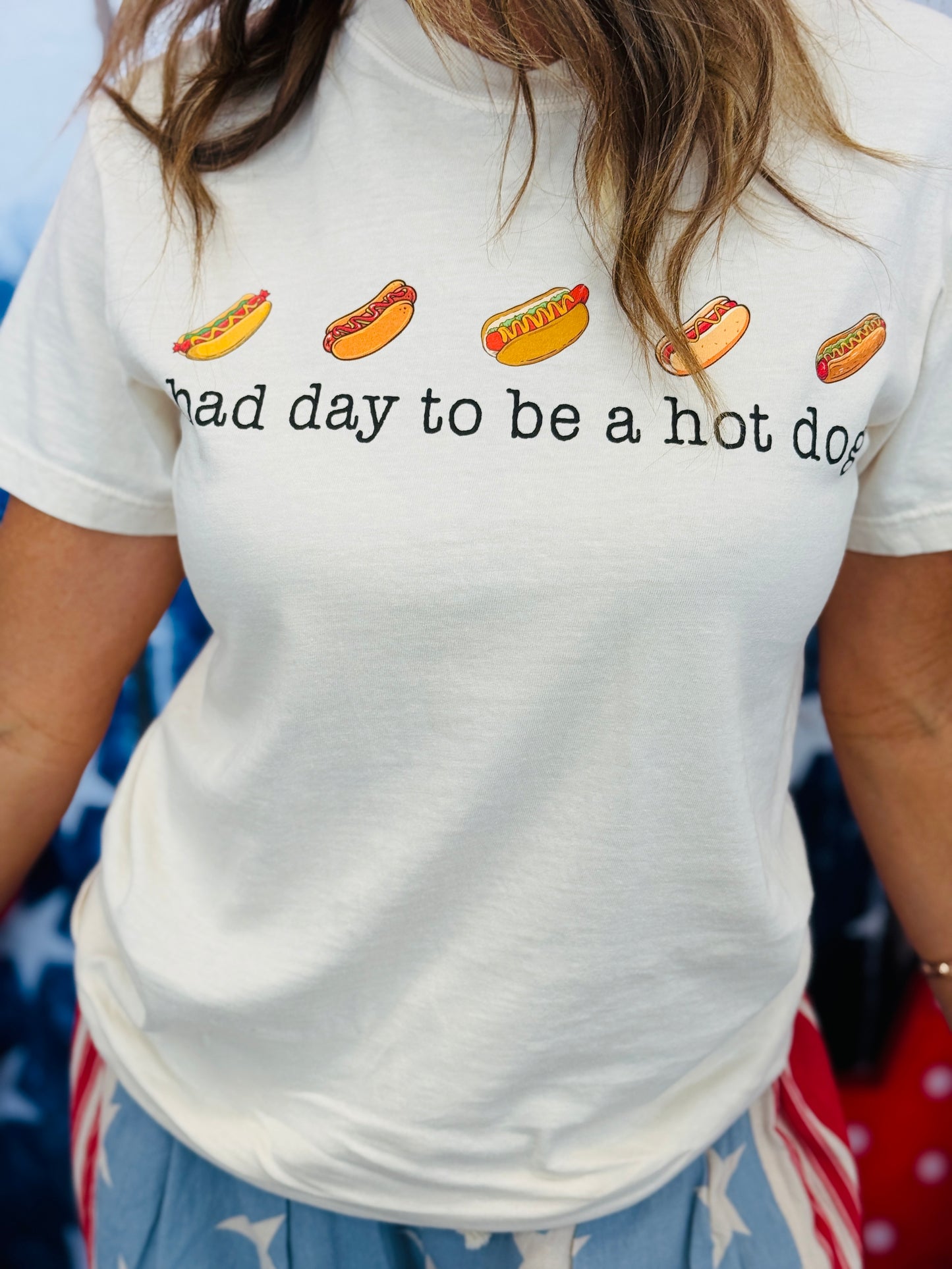 Bad Day To Be A Hot Dog Tee (Reg. and Plus)