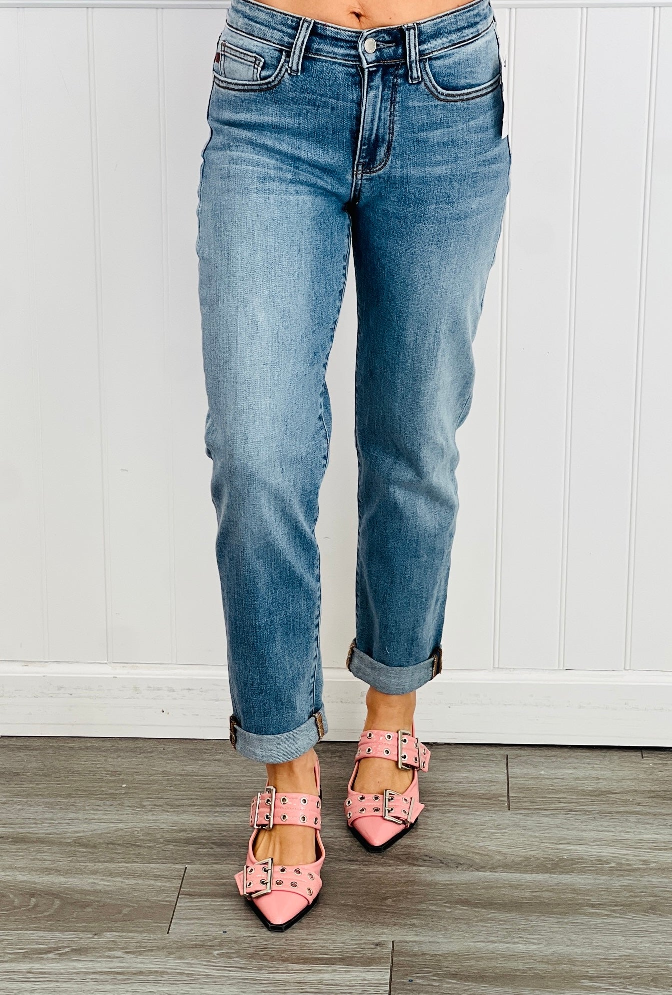 Judy Blue Mid-Rise Boardwalk Boyfriend Jeans (Reg. and Plus)