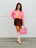 Pink Teddy Pumpkin Spice Sweatshirt (Reg. and Plus)