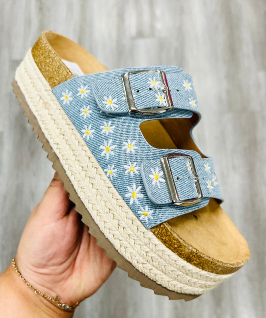 Corkys Denim Daisy No Filter Sandals