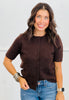 Short Sleeve Button Up Cardigan Top (Reg.)-2 Colors