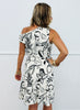 Cream/Black Plant Life Mini Dress (Reg.)