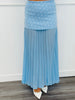 Light Blue Polka Dot Top & Maxi Skirt Set (Reg.)