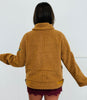 Taupe Camp Patch Sherpa Zip Up Jacket (Reg & Plus)