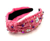 Pink Ghost Tweed Headband