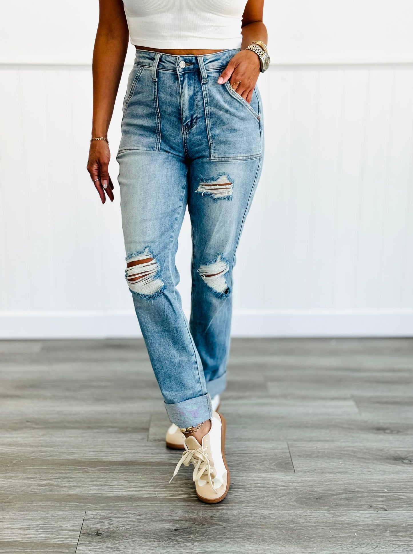 Judy Blue Can't Miss This Boyfriend Jeans (Reg. and Plus)