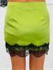 Green Satin Halter & Mini Skirt Set (Reg.)