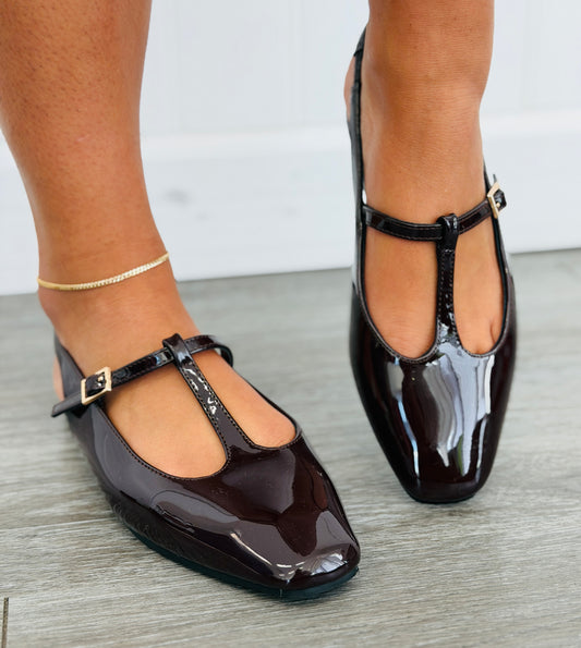 Brown Poised Perfection Slingback Flats