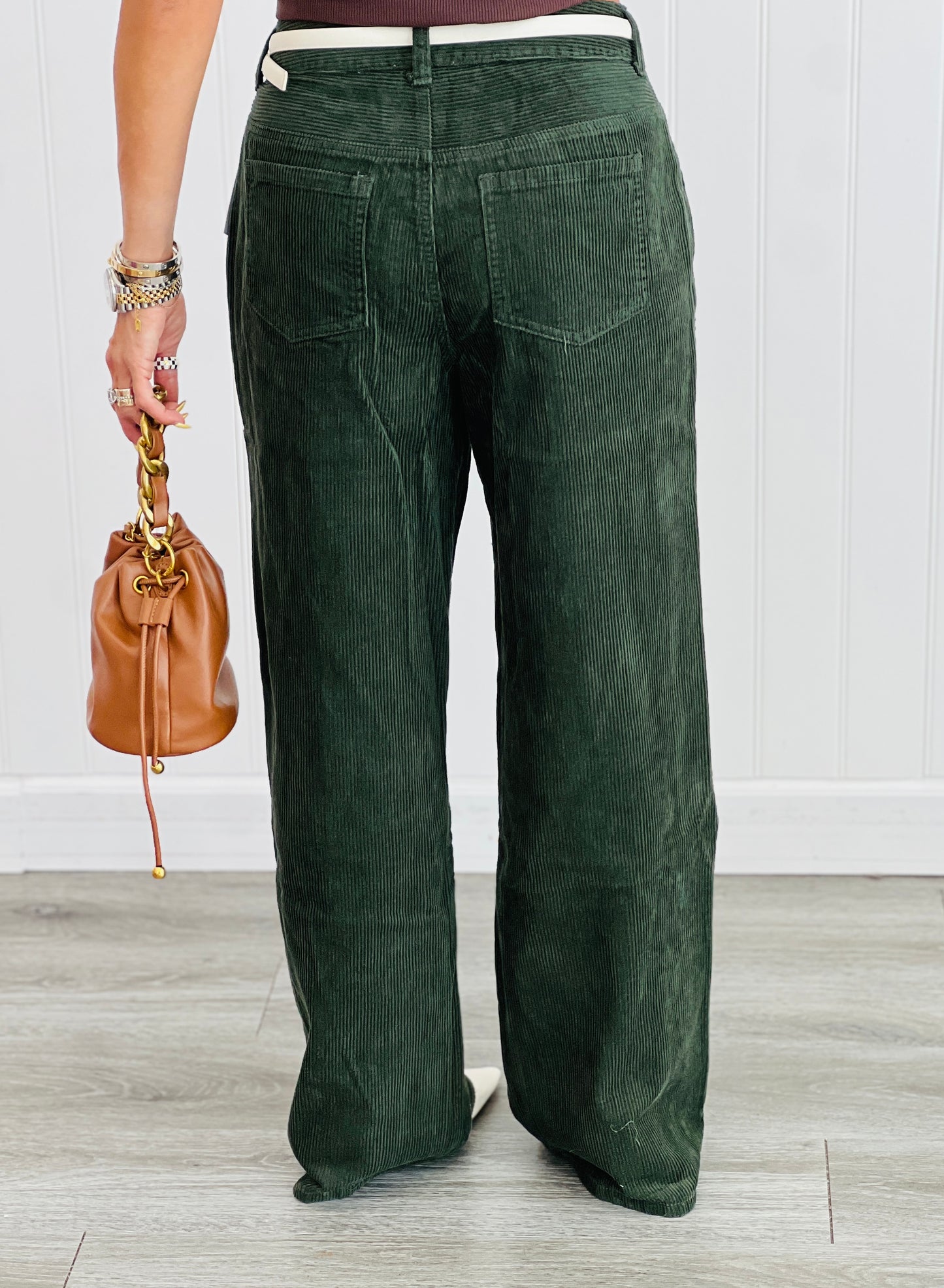 Deep Olive Corduroy Pants (Reg.)