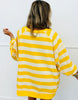Yellow/Ivory Oversized Stripe Sweatshirt (Reg.)