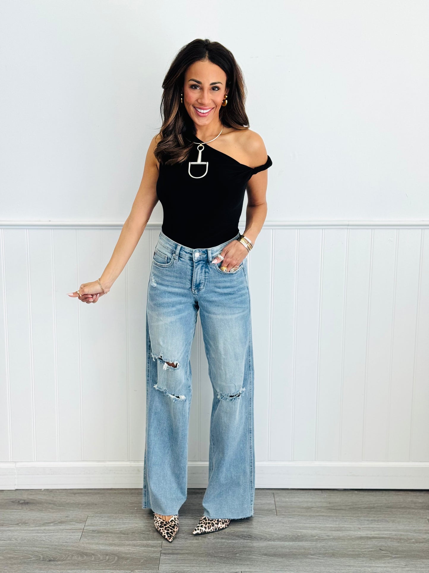 Judy Blue Bayside Bliss Tummy Control Wide Leg Jeans (Reg. & Plus)