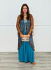 Teal Solid Strappy Jumpsuit (Reg & Plus)