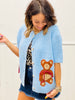 Bow Tie Teddy Bear Sweater Cardigan (Reg.)-2 Colors