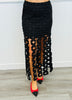 Black Crochet Geometric Maxi Skirt (Reg & Plus)