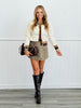 Ivory/Brown Two Tone Button Up Jacket (Reg.)