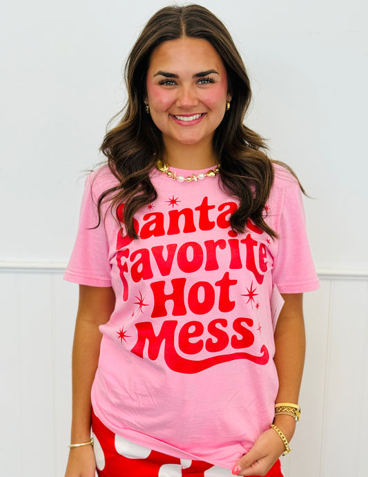 Santa's Favorite Hot Mess Tee (Reg. and Plus)