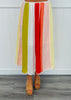 Cream Multi Color Block Midi Skirt (Reg.)