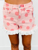 Pink Polka Dot Denim Ruffle Shorts (Reg.)