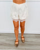 Champagne Satin Lace Trim Shorts (Reg. and Plus)