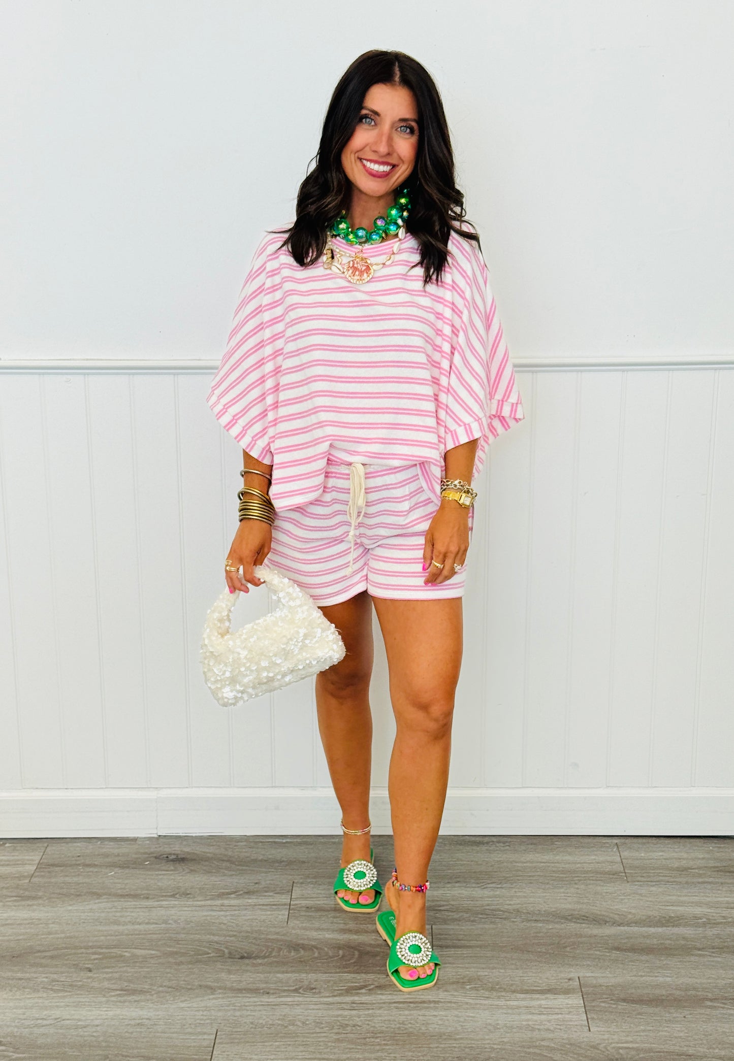 Striped Terry Cloth Shorts (Reg.) - 2 Colors