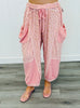 POL Pink Multi Oversized Floral Knit Pants (Reg.)