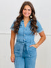 Denim Belted Jumpsuit (Reg & Plus)