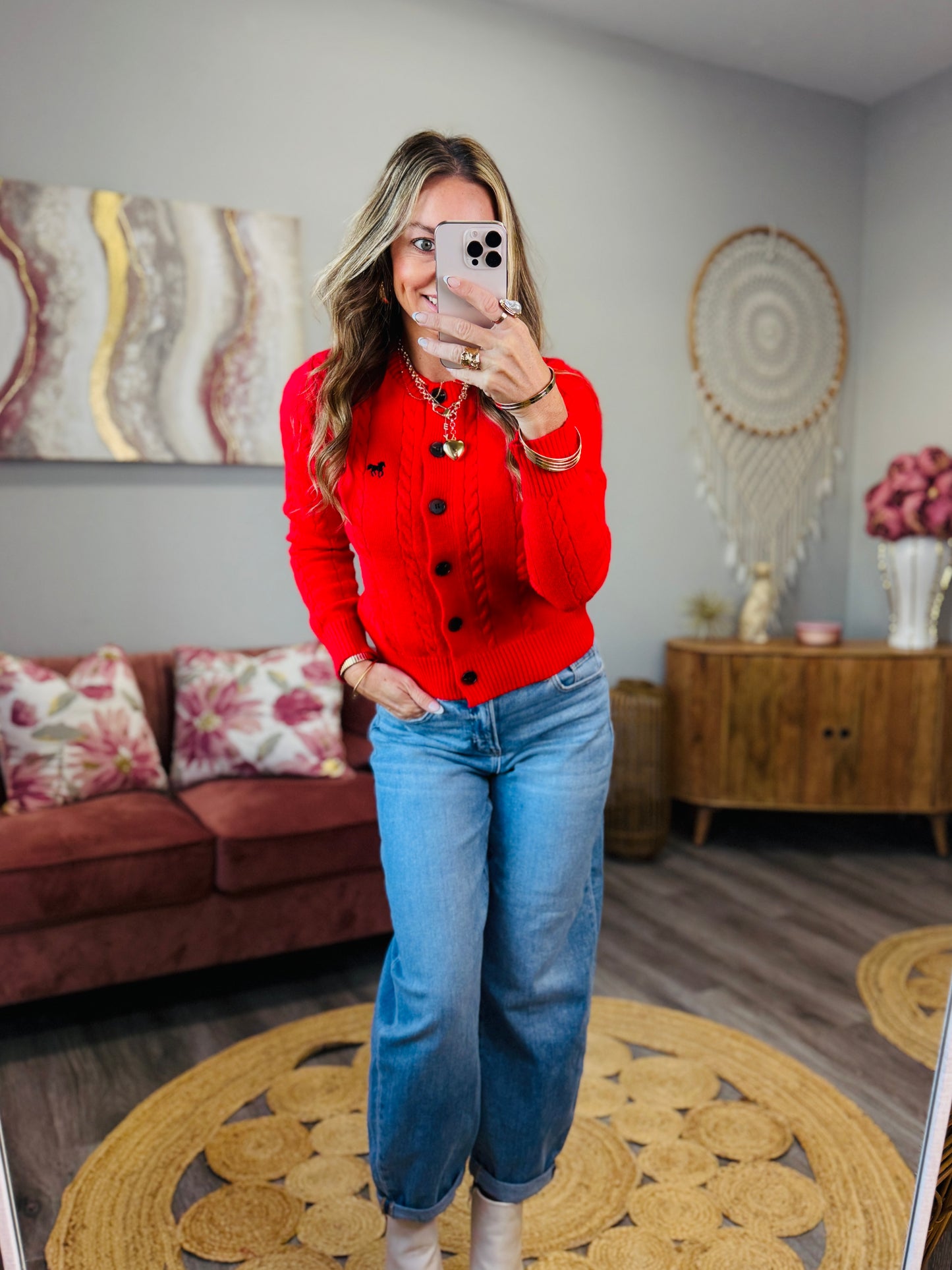 Cable Knit Button Up Sweater Cardigan (Reg.) - 2 Colors