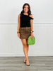 Taupe/Black Cheetah Print Mini Skirt (Reg & Plus)